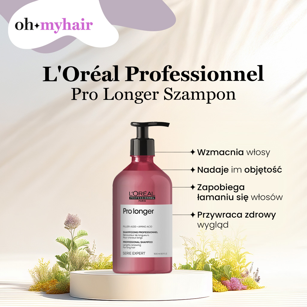 Infografika Szampon do długich włosów L'Oréal Professionnel Pro longer