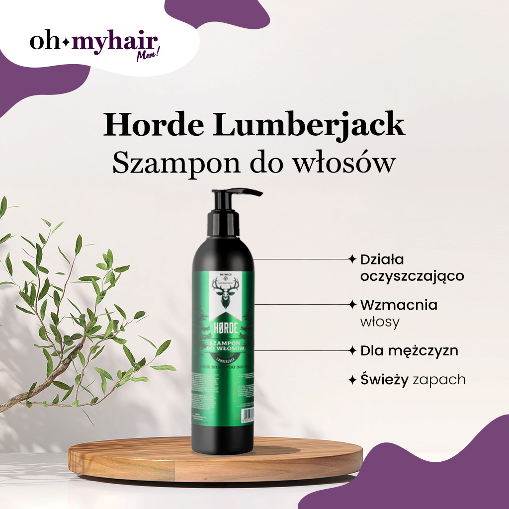 HORDE Lumberjack szampon do włosów - infografika