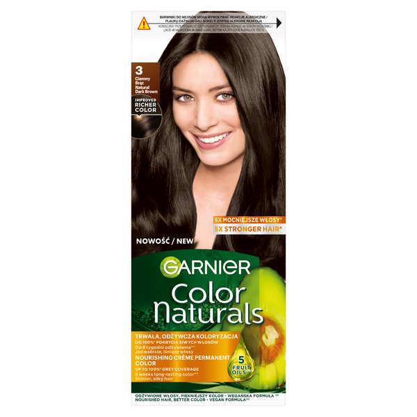 Garnier Color Naturals No 3.– opinia o farbie do siwych włosów