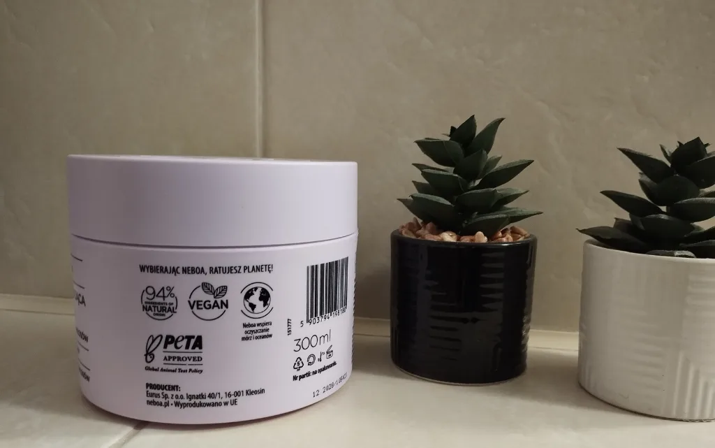 Wegańska, naturalna i przyjazna PETA formuła kosmetyku maski do laminacji włosów Neboa Glossy Hair