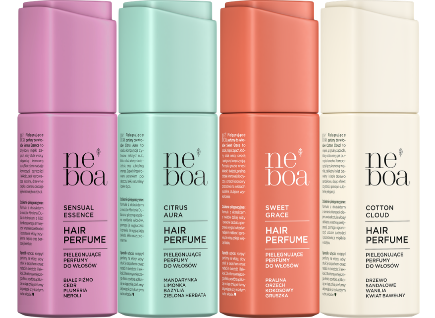 Perfumy do włosów NEBOA. źródło zdjęć: rossmann.pl